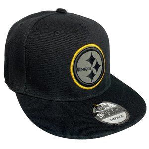 Pittsburgh Steelers BLACK AND YELLOW SnapBack Hat. NEW ERA 9FIFTY NFL Football